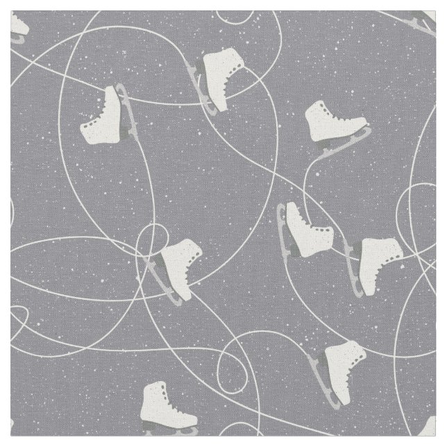 Christmas ice skates pattern - Christmas gifts Fabric (Close Up)