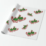 Christmas Ice Skates - Wrapping Paper<br><div class="desc">This image is a set of ice skates in Christmas colours of red,  green and white. A plain white backround is on this design.The skates come in assorted sizes on this gift wrap. This gift wrap is available in assorted styles,  and sizes.</div>