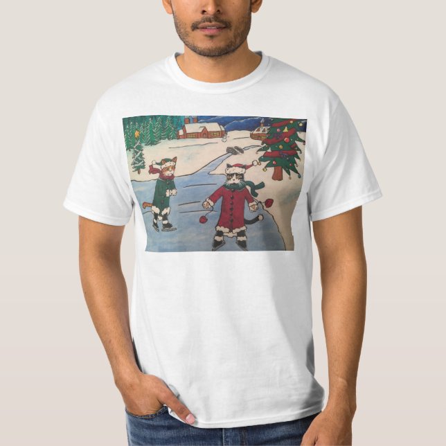 Christmas Ice Skating T-Shirt (Front)