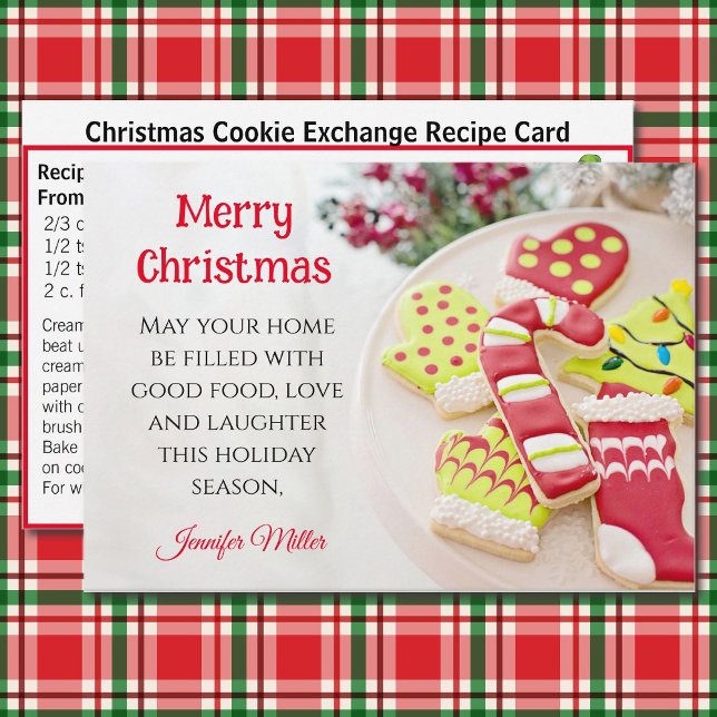 Christmas Iced Cookie Exchange Recipe 3 x 5 (Creator Uploaded)