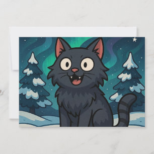 Christmas Icelandic Yule Cat Thank You Card