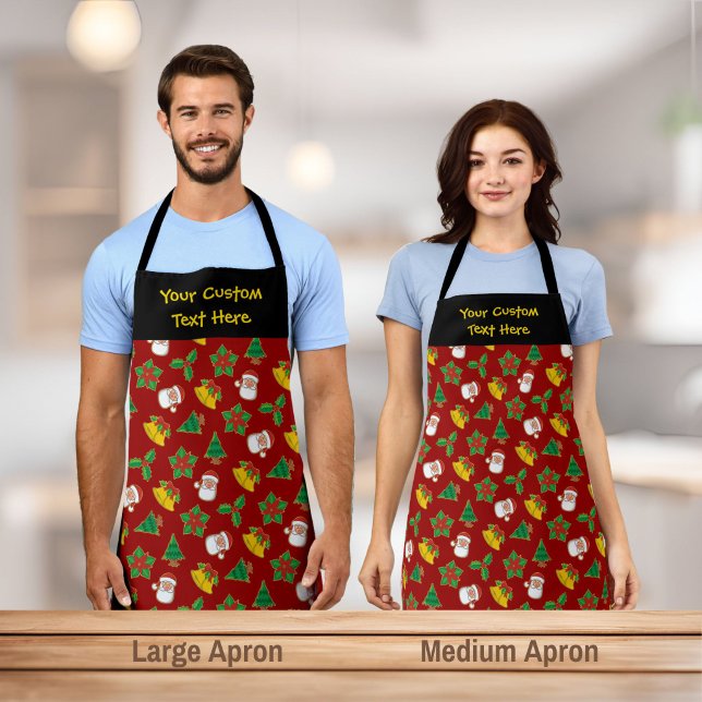 Christmas Icons Pattern Apron (Creator Uploaded)