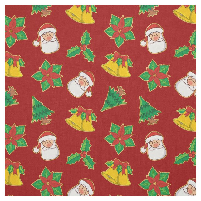 Christmas Icons Pattern Fabric (Swatch)