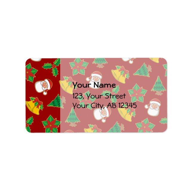 Christmas Icons Pattern Label (Front)