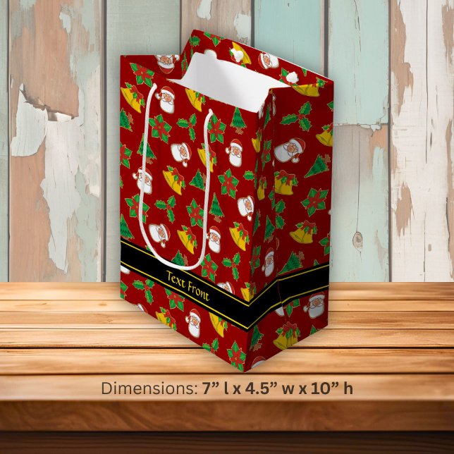 Christmas Icons Pattern Medium Gift Bag (Creator Uploaded)