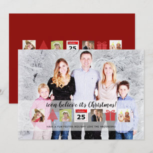 Christmas ICONS Photo Collage Modern Unique Invitation