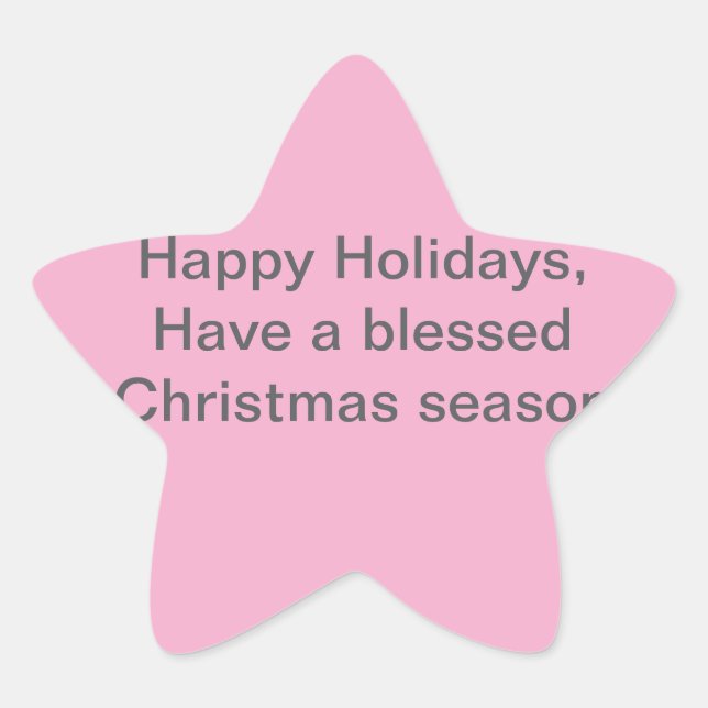 christmas ideas star sticker (Front)