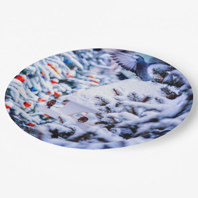 Christmas Idyll appealing Paper Plate (Angled)