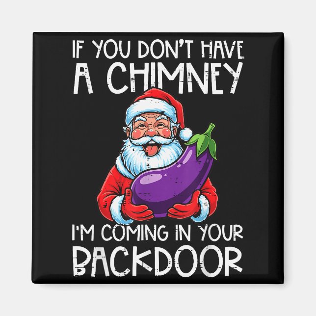 Christmas If You Dont Have Chimney Xmas Adult Humo Magnet (Front)