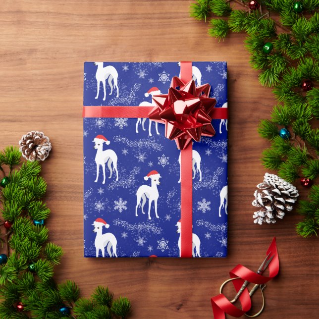 Christmas Iggy Italian Greyhounds in the Snow Wrapping Paper (Holiday Gift)