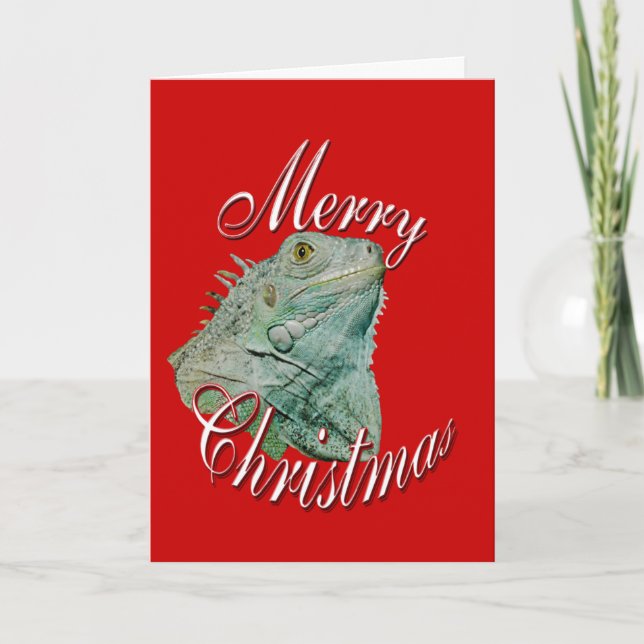 Christmas Iguana Holiday Card (Front)
