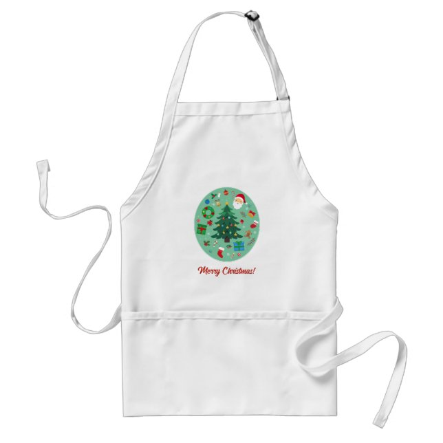 Christmas Illustrations Holiday Standard Apron (Front)