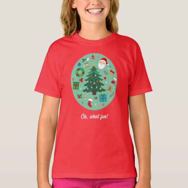 Christmas Illustrations Holiday T-Shirt (Front)