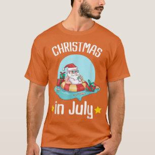 Christmas im JulySummer Santa Claus Beach Hawaii S T-Shirt