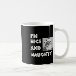 Christmas I'm Nice And Naughty Funny Xmas List  Coffee Mug