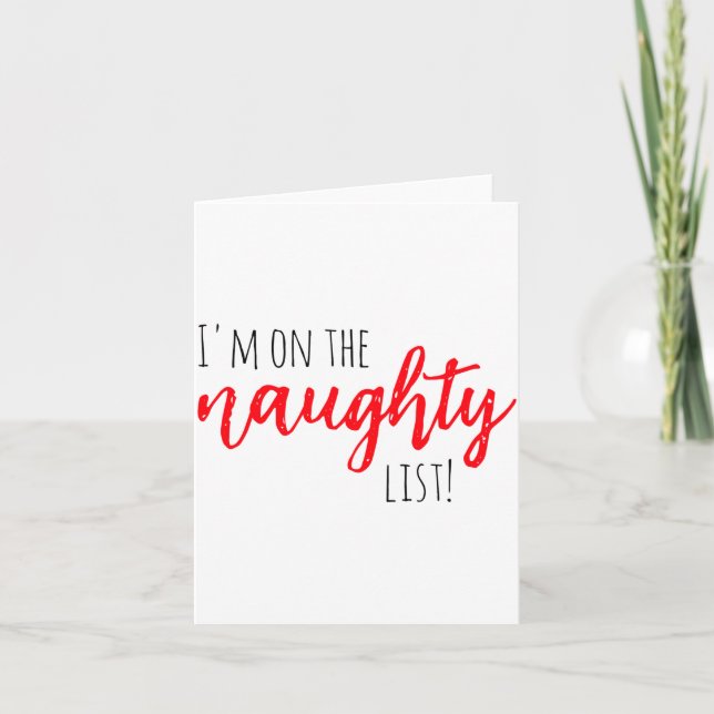 Christmas Im On The Naughty List Baby  Card (Front)