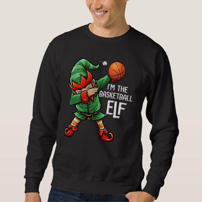 Christmas I'm The Basketball Elf Family Matching B Sweatshirt (Front)