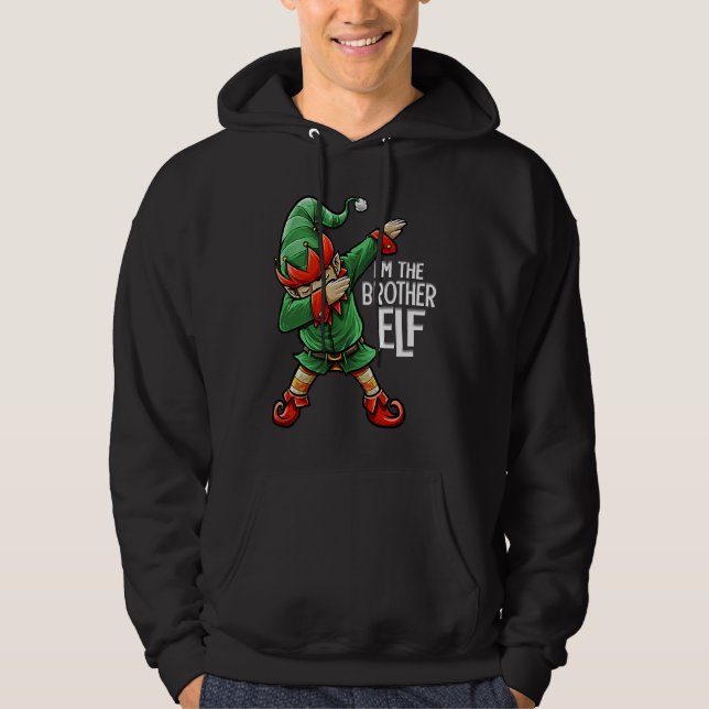 Christmas I'm The Brother Elf Squad Family Matchin Hoodie (Front)
