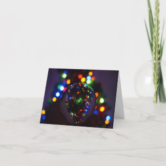 Christmas in a Crystal Ball Folded Christmas Card