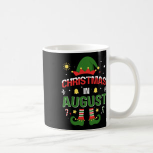 Christmas In August Funny Elf For Summer Xmas  Coffee Mug