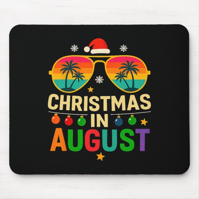 Christmas In August Summer Vacation Christmas  Mouse Pad (Front)