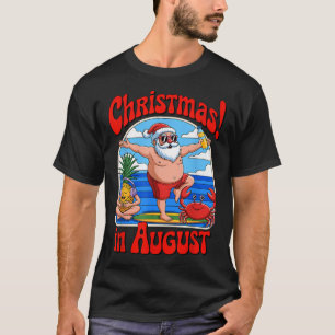 Christmas In August Summer Vacation Santa Men T-Shirt
