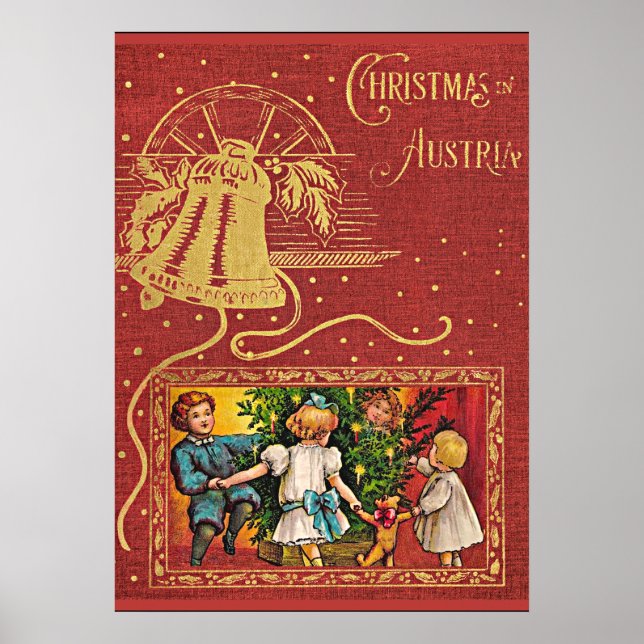Christmas in Austria vintage card Poster (Front)
