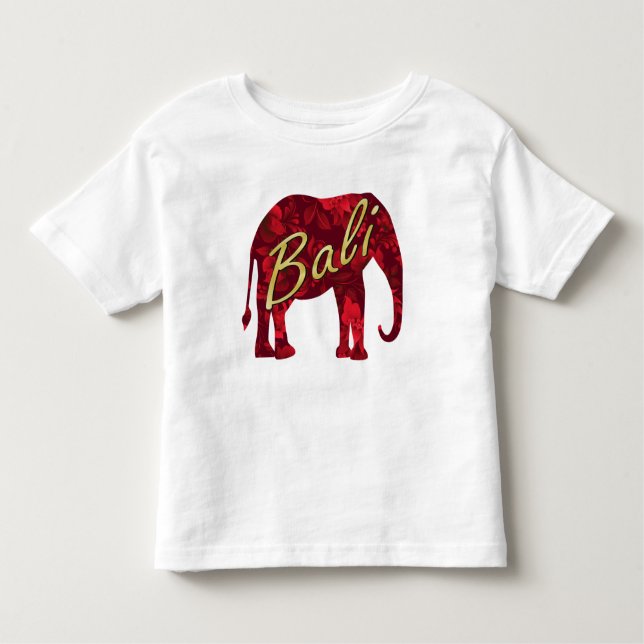 Christmas in Bali Batik 1 Elephant Toddler T-Shirt (Front)