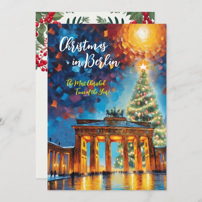 Christmas in Berlin Invitation Card (Front/Back)
