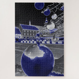 Christmas in blue jigsaw puzzle