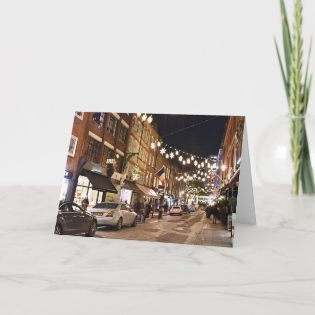 Christmas in Covent Garden London UK Photography Card (Front)