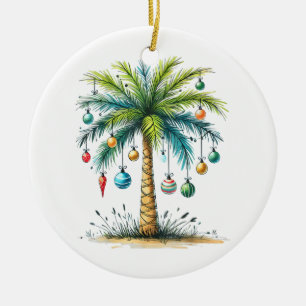 Christmas In December Tropical Christmas Beach Pal Ceramic Tree Decoration