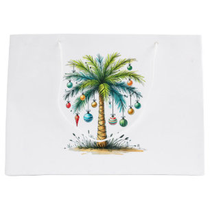 Christmas In December Tropical Christmas Beach Pal Large Gift Bag