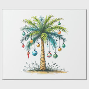 Christmas In December Tropical Christmas Beach Pal Wrapping Paper