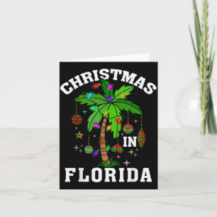 Christmas In Florida Deck The Palm Tree Xmas Winte Card