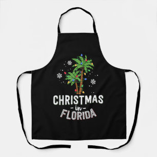 Christmas In Florida Deck The Palm Trees Family Va Apron