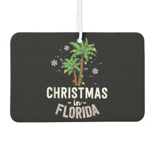 Christmas In Florida Deck The Palm Trees Family Va Car Air Freshener