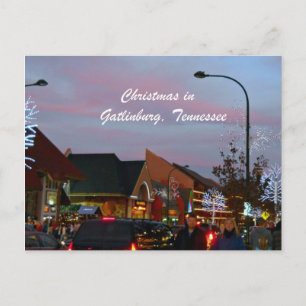 Christmas in Gatlinburg, Tennessee Holiday Postcard