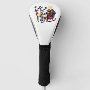 Christmas in Halloween Reindeer Pumpkin Presents Golf Head Cover