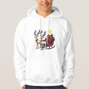 Christmas in Halloween Reindeer Pumpkin Presents Hoodie