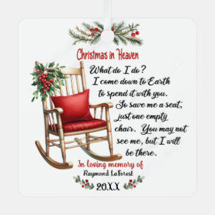 Christmas in Heaven in memory of Metal Tree Decoration