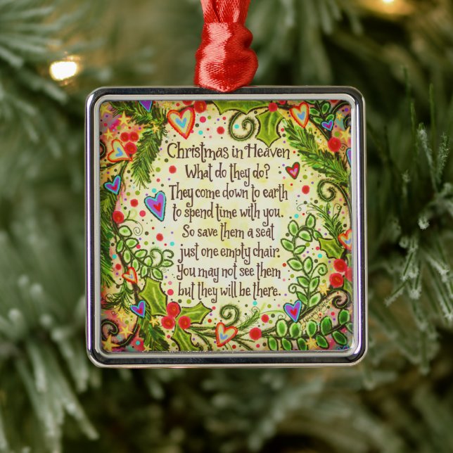 Christmas in Heaven Inspirational Holiday Metal Tree Decoration (Tree)