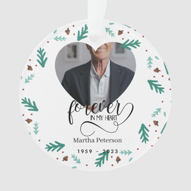 Christmas in Heaven Memorial Ornament – Personaliz (Front)