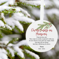 Christmas In Heaven Poem Memorial Winter Greenery