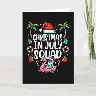 Christmas In July 2025 Squad Summer Beach Vacation Card