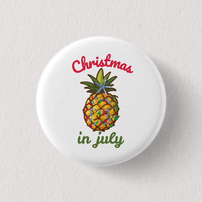 Christmas In July 3 Cm Round Badge (Front)