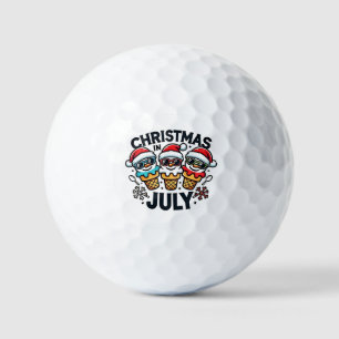 Christmas in July 4th of July Ice Cream USA Golf Balls