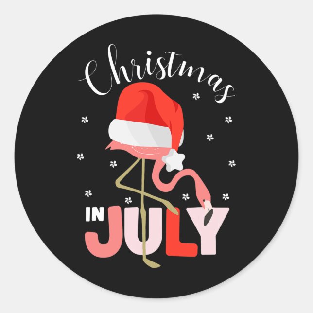 Christmas In July 5  Classic Round Sticker (Front)