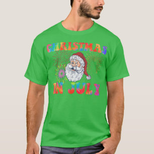 Christmas In July, American Flag Summer Vintage Ti T-Shirt