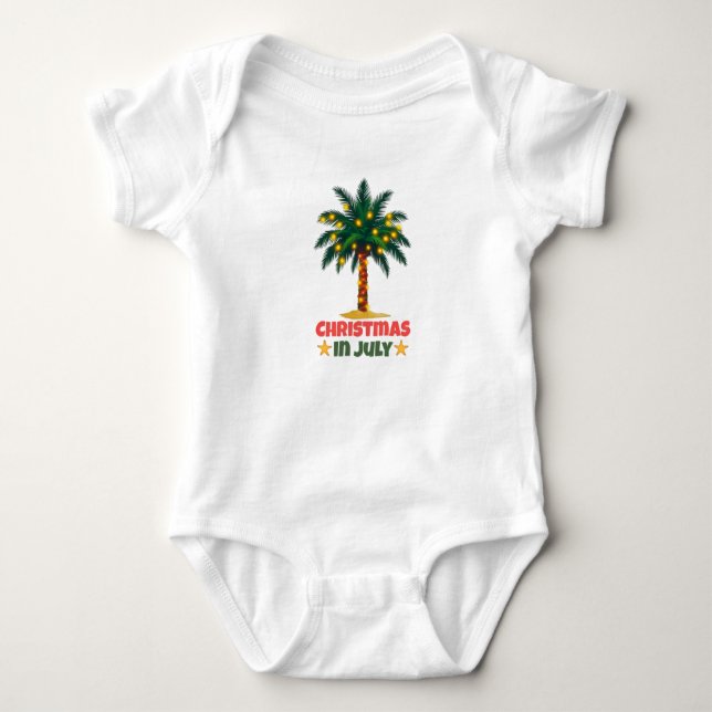 Christmas In July Baby Bodysuit (Front)